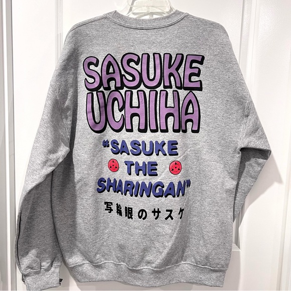 Naruto Shippuden Anime Ripple Junction Gray Mens Crewneck Sweatshirt Size Large - Picture 6 of 7